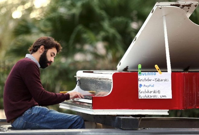 Piano on a Truck