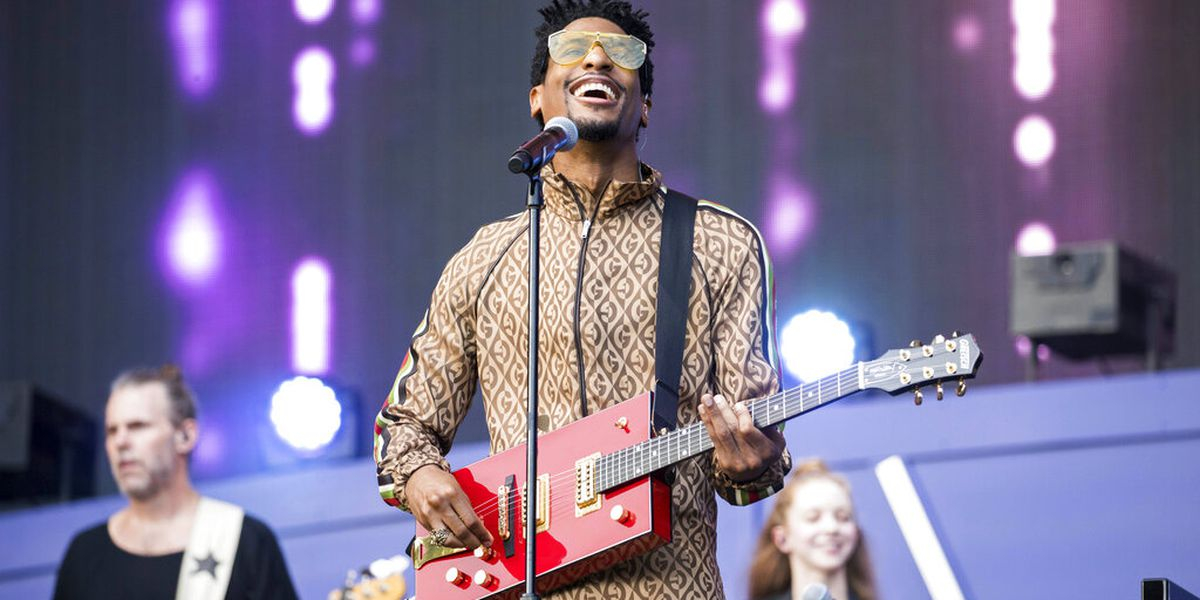 Jon Batiste performs with his band Jon Batiste & Stay Human during the 2019 Global Citizen Festival, Saturday, Sept. 28, 2019, in New York. (AP Photo/Julius Constantine Motal) (Source: Julius Constantine Motal)